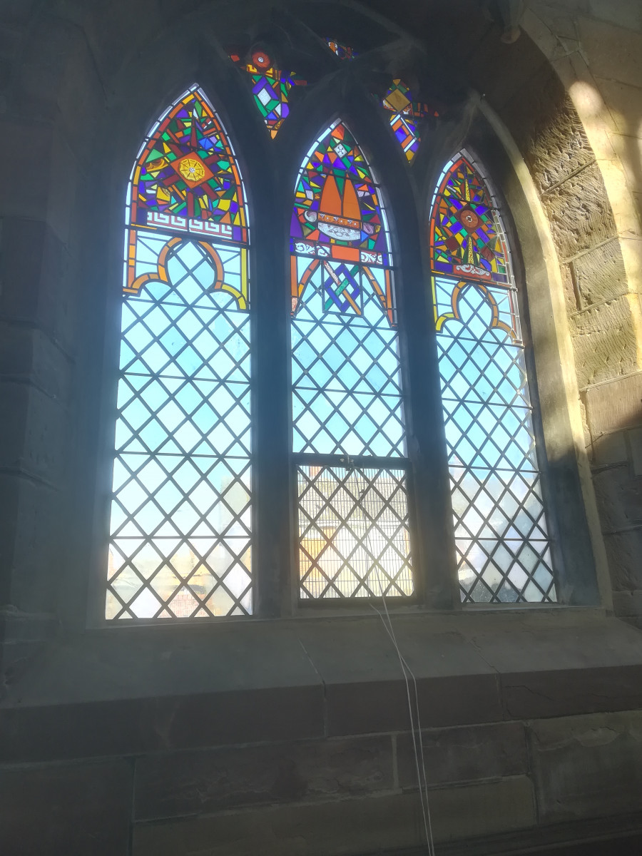 stained glass window in the north aisle